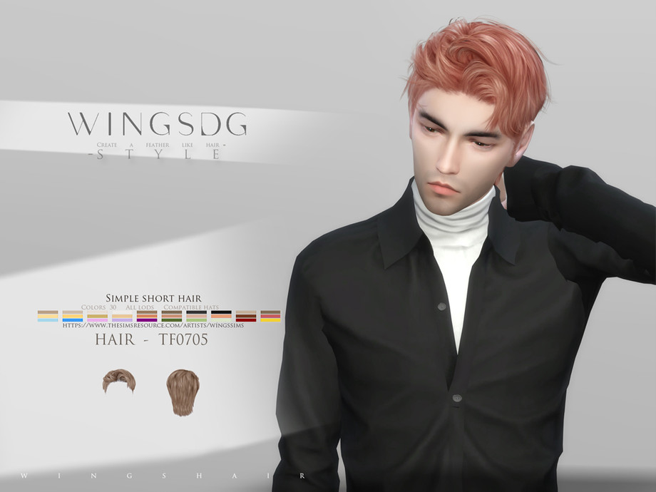 WINGS-TF0705-Simple short hair 1