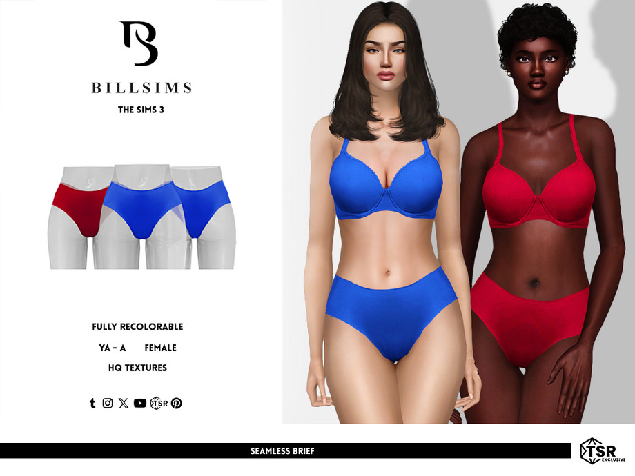 Белье Seamless для Симс 3
