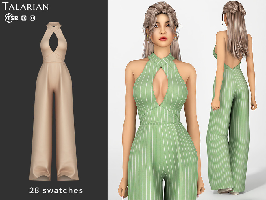Goldie Halter Neck Cutout Jumpsuit 1