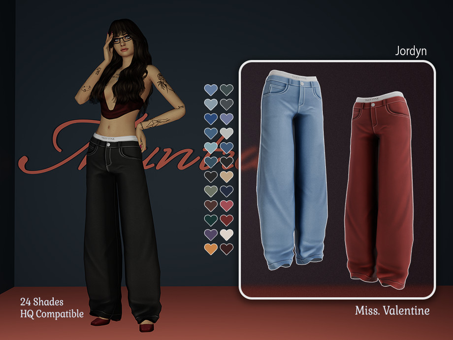 Jordyn baggy jeans with underwear detail 1