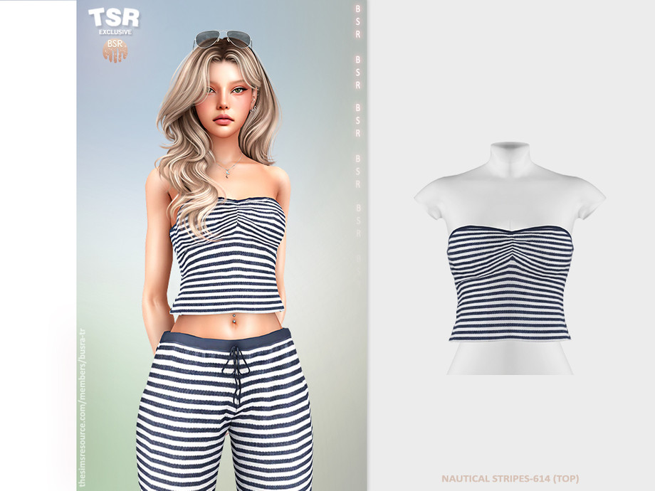 NAUTICAL STRIPES-614 (TOP) BD1564 1