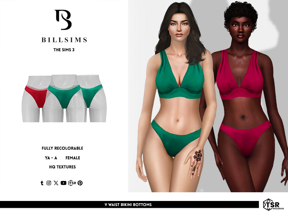 Низ V Waist Bikini для Симс 3
