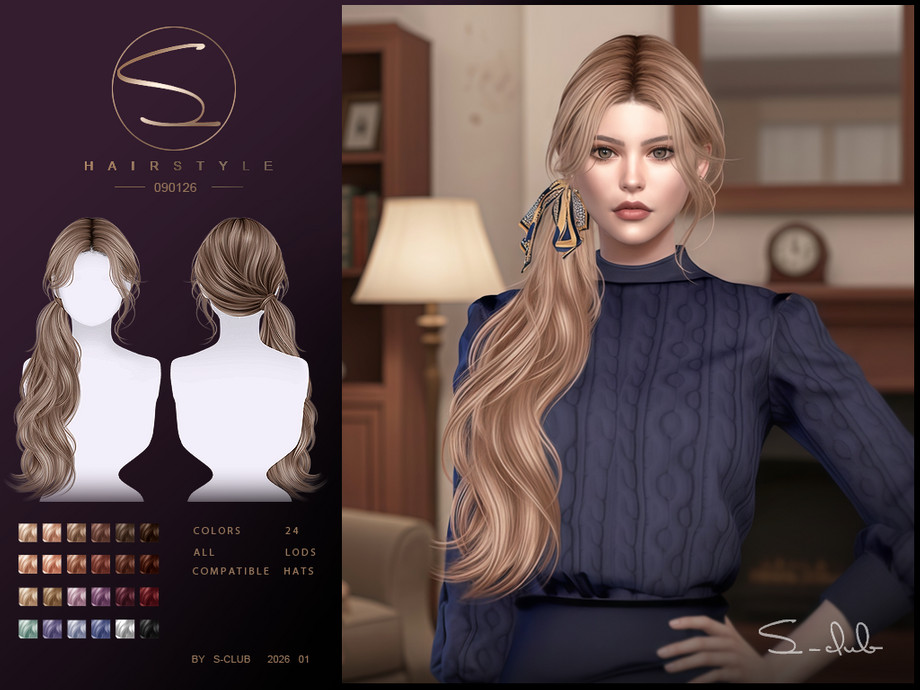 S-Club_090126_Side ponytail hairstyle 1