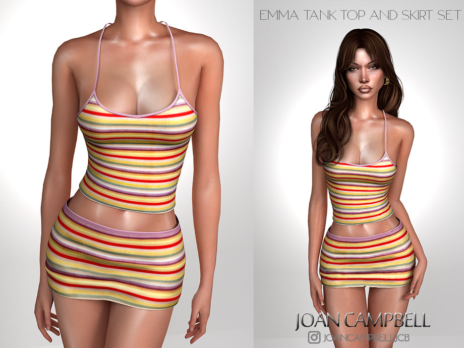 EMMA TANK TOP AND SKIRT SET 1