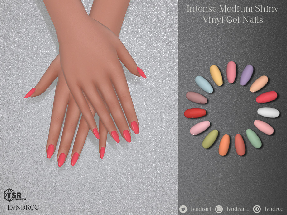 Intense Medium Shiny Vinyl Gel Nails 1