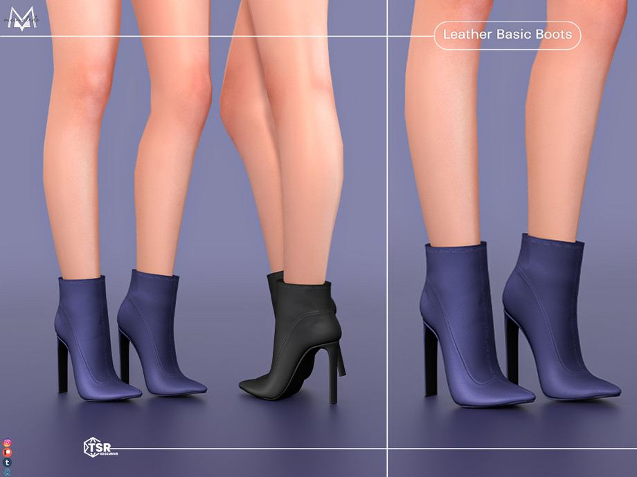 Leather Basic Boots S496 1