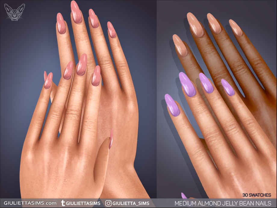 Medium Almond Jelly Nails 1