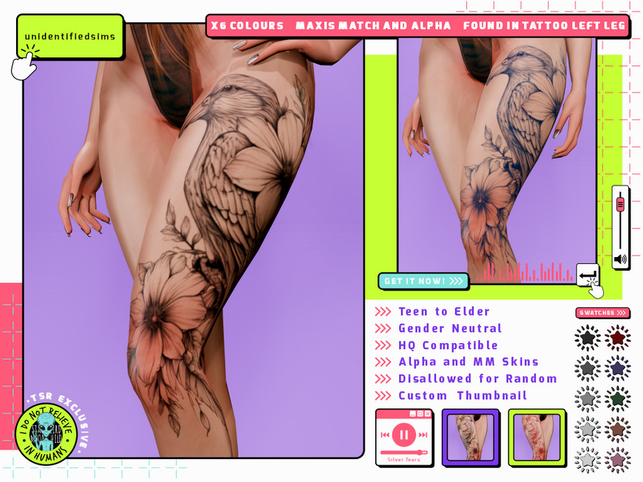 Silver Tears Tattoo 1