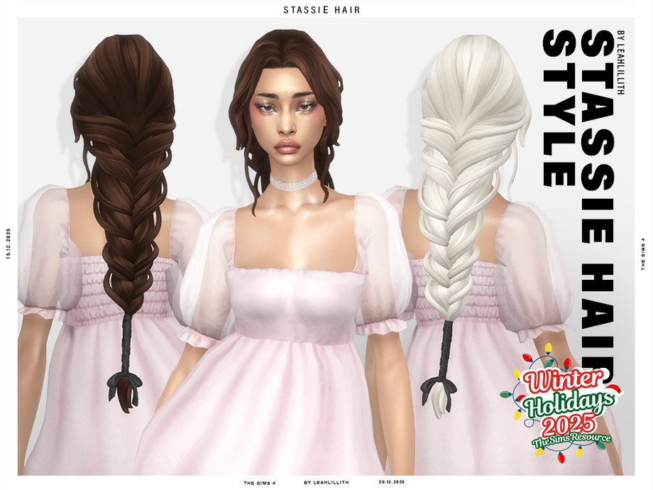 Winter Holidays Stassie Puffy Braid Hairstyle 1
