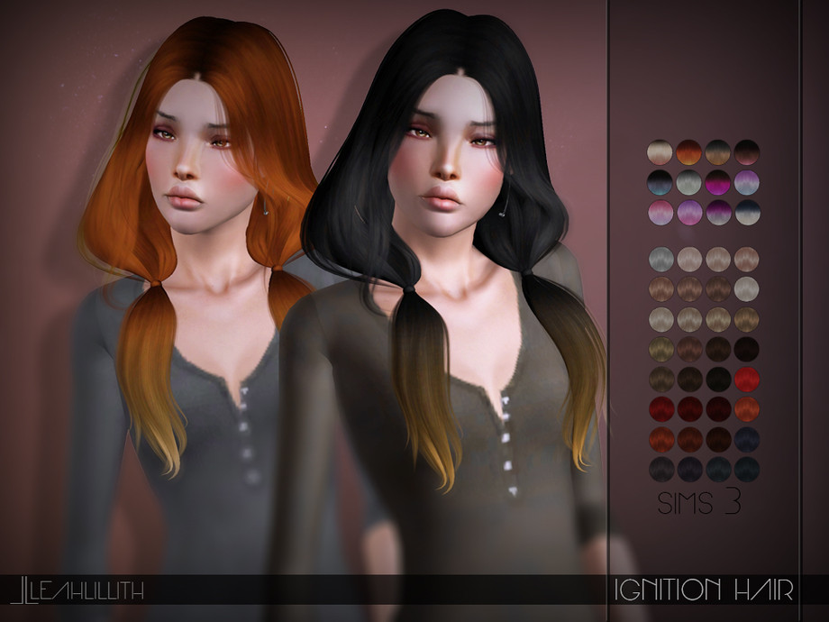 Женская прическа LeahLillith Ignition Hair для Симс 3