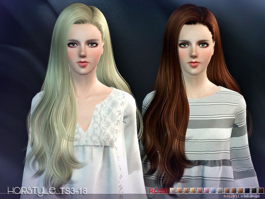 Женская прическа sclub_ts3_hair_n18 для Симс 3