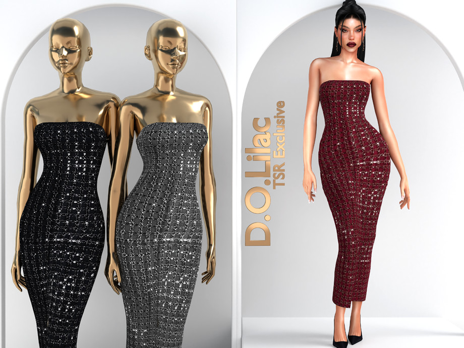 Beaded Maxi Tube Dress DO2182 1
