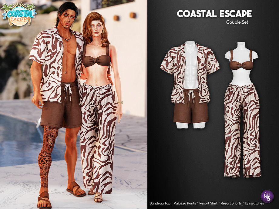Coastal Escape - Matching Couple Set 1