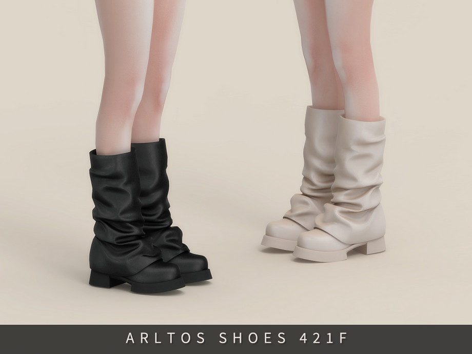 Draped Mid-Calf Boots Female 1