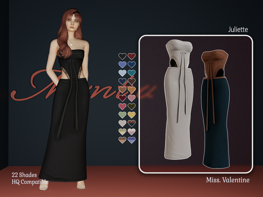 Juliette long dress with cutouts on the waist 1