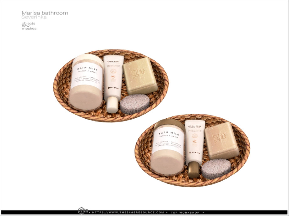 Marisa - bath accessories in basket 1