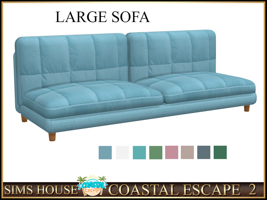 Sims House LARGE SOFA COASTAL ESCAPE 2 1